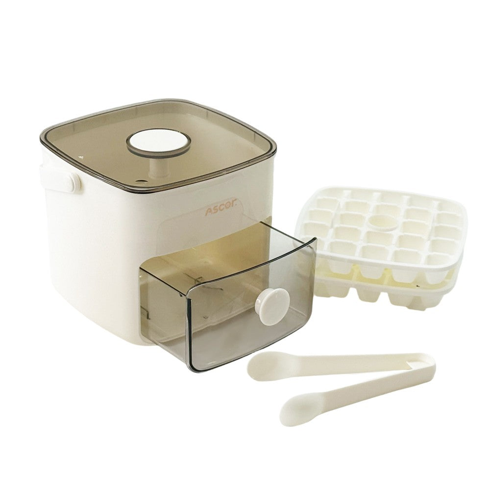 Portable Ice Maker Machine with One-Touch Press Double Layer 48 Ice Cube Maker