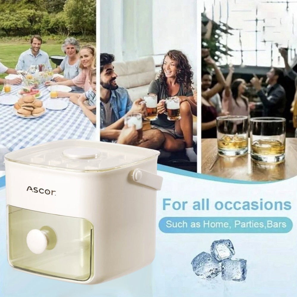 Portable Ice Maker Machine with One-Touch Press Double Layer 48 Ice Cube Maker