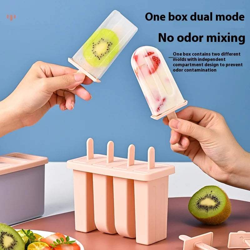 Popsicle/Sorbet Mold Popsicle Making Frozen Ice Box Lid Homemade Ice Cream Artifact Kitchen Things Gadgets Kitchen Items