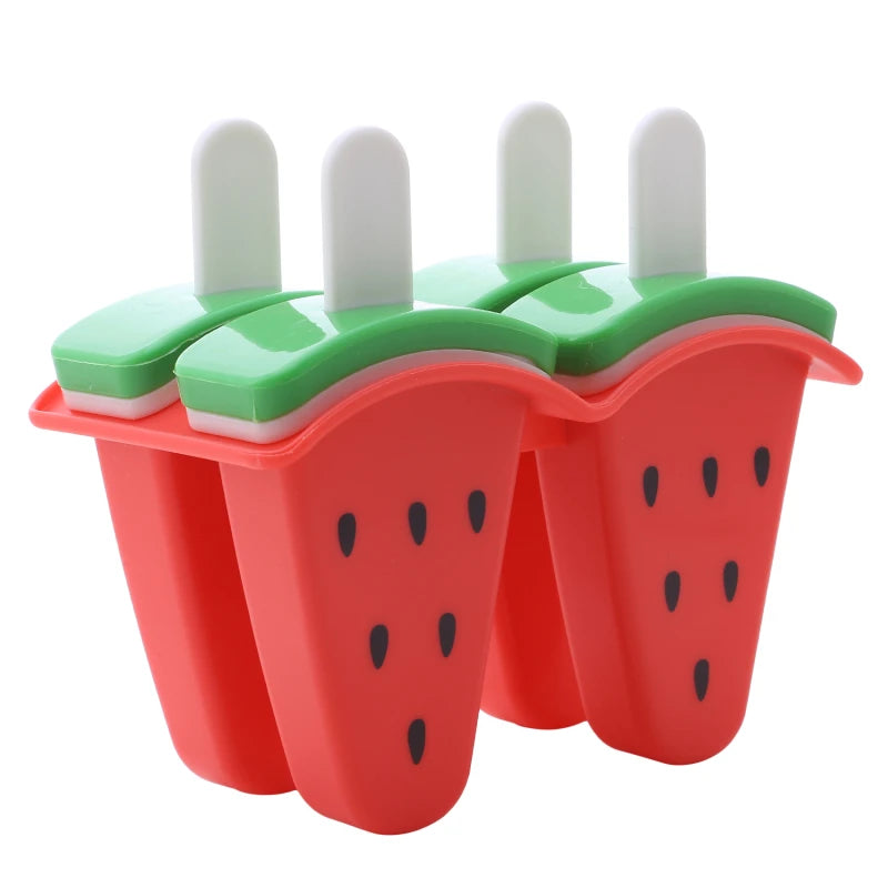 Ice Cream Mold with Cover Watermelon Shape Mold DIY Homemade Ice Popsicle Mould Frozen Juice Milk Kitchen Ice Cream Make Tools