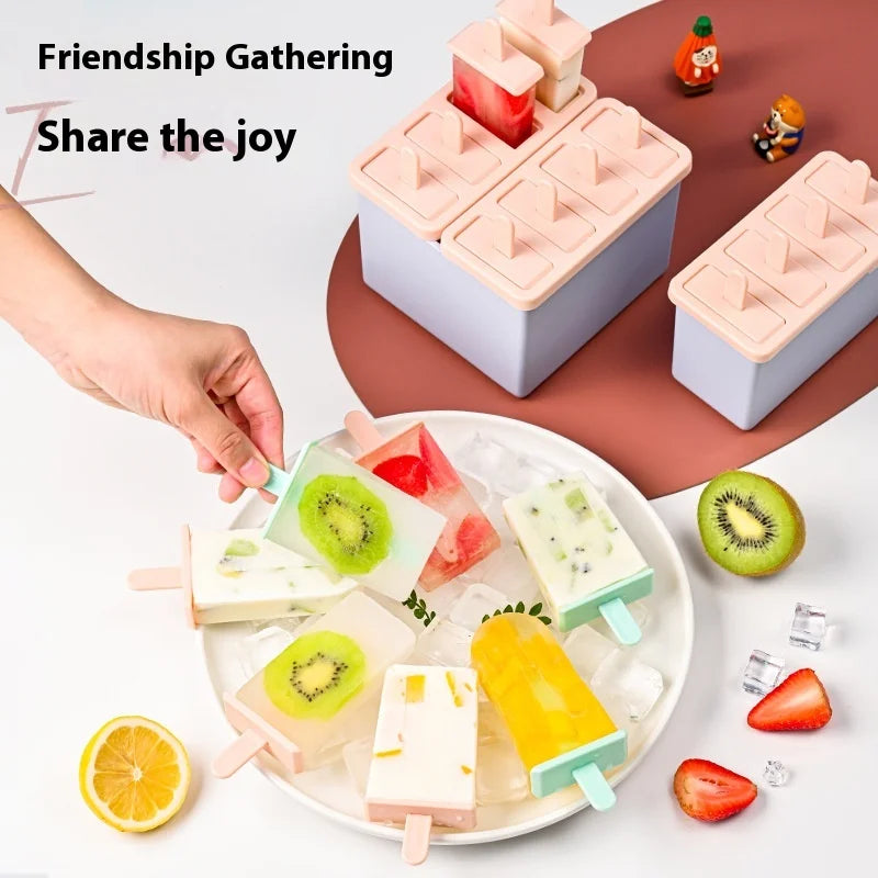 Popsicle/Sorbet Mold Popsicle Making Frozen Ice Box Lid Homemade Ice Cream Artifact Kitchen Things Gadgets Kitchen Items