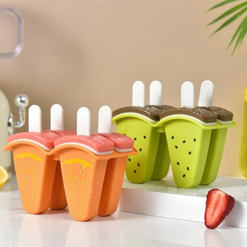 Ice Cream Mold with Cover Watermelon Shape Mold DIY Homemade Ice Popsicle Mould Frozen Juice Milk Kitchen Ice Cream Make Tools