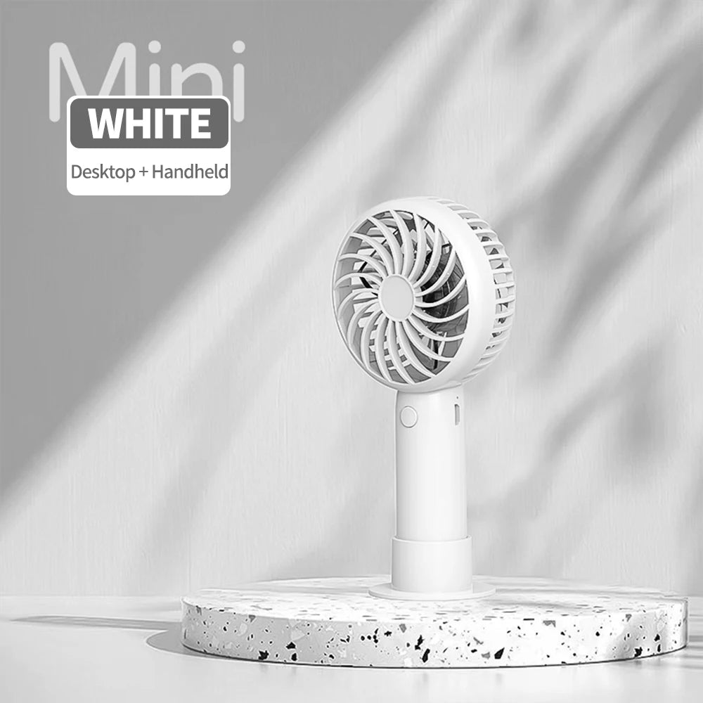 1200Mah Mini Portable Fanshandheld USB Rechargeable Quiet Handheld Fanair Cooler Outdoor Travel Hand Fans Ventilation Fan