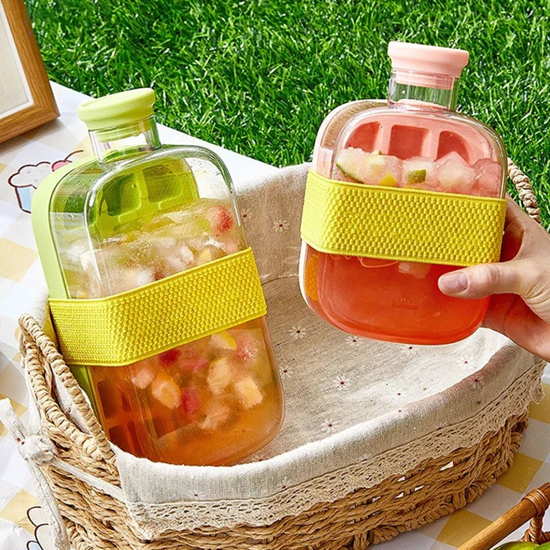 Pressure Type Ice Cube Tray with Lid NO TOUCH Silicone Ice Making Tray with Straw Summer Quick Ice Making Mold for Refrigerator
