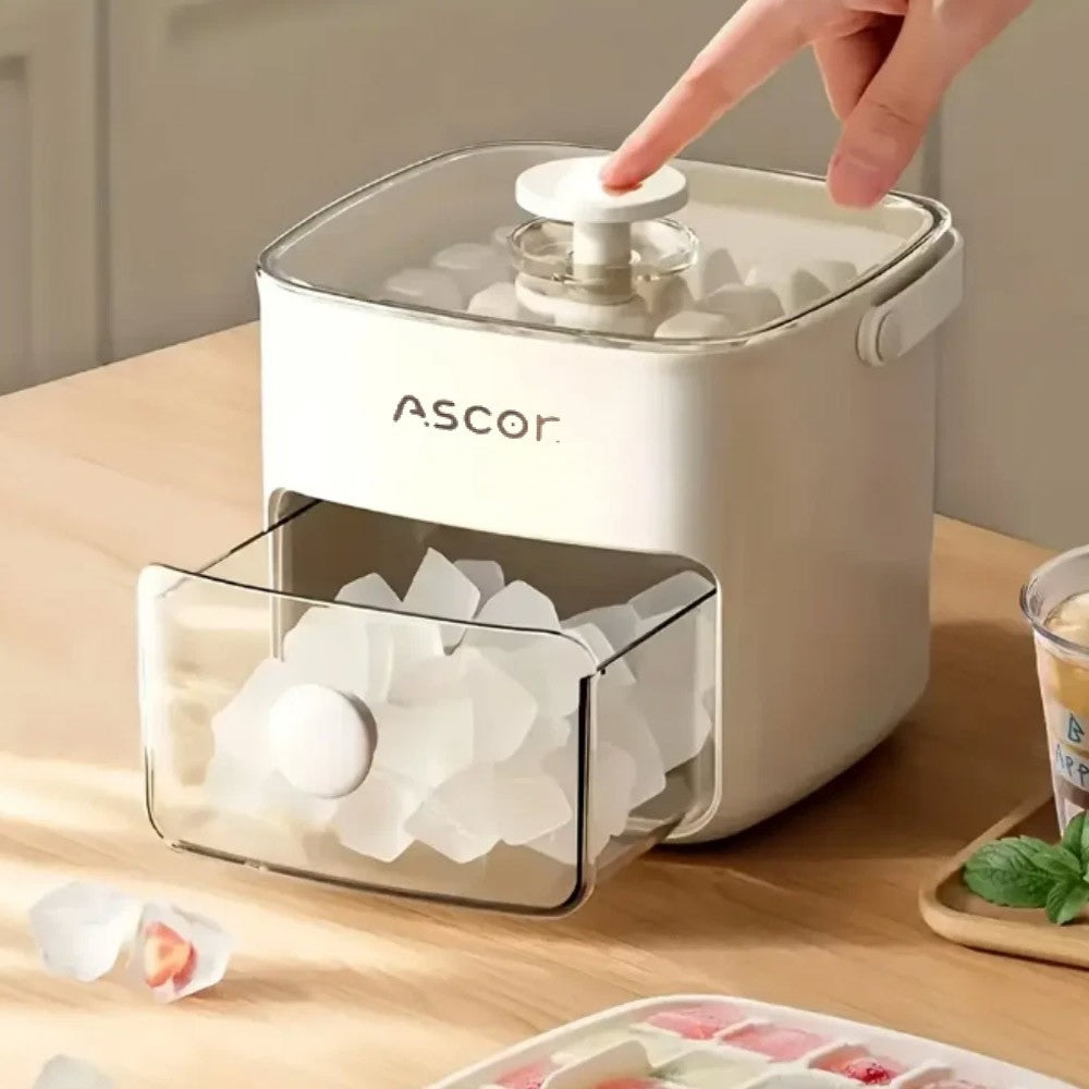 Portable Ice Maker Machine with One-Touch Press Double Layer 48 Ice Cube Maker