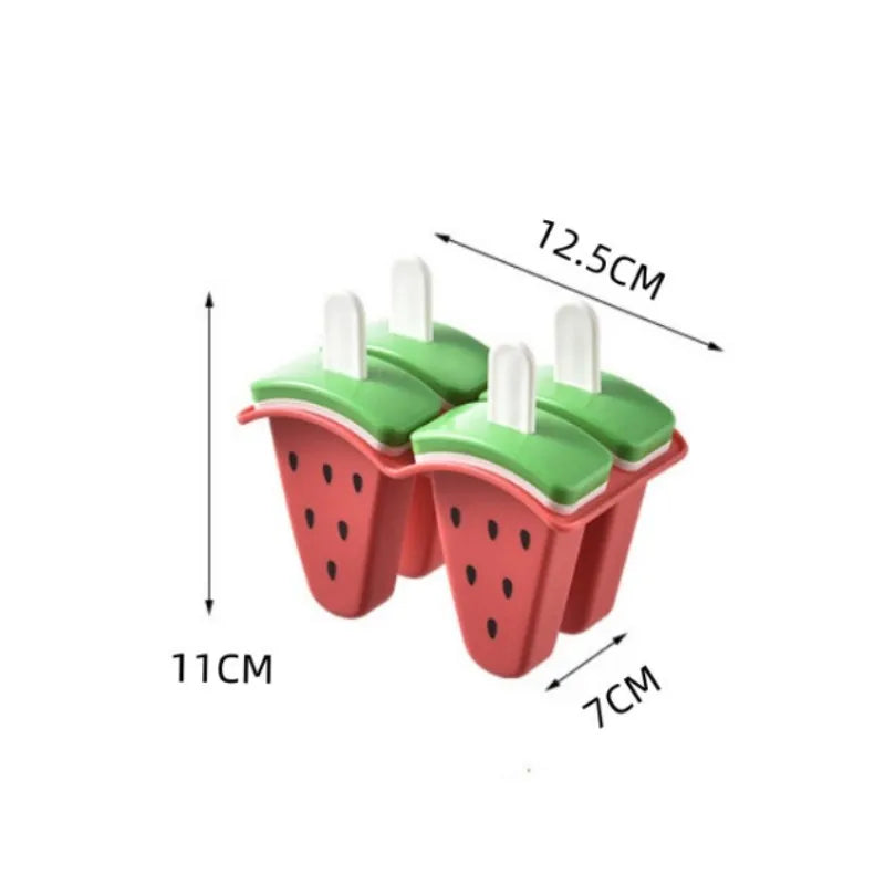 Ice Cream Mold with Cover Watermelon Shape Mold DIY Homemade Ice Popsicle Mould Frozen Juice Milk Kitchen Ice Cream Make Tools