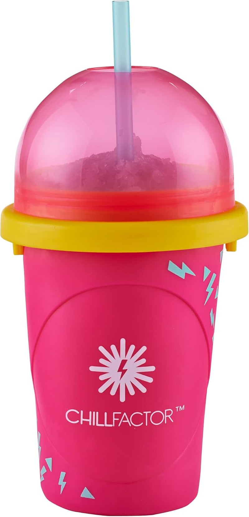 Color Shock Slushy Maker Perfectly Pink - Reusable Slushy Maker Cup, Homemade Slushies, Squeeze Cup Slushy Maker Kitchen Toy