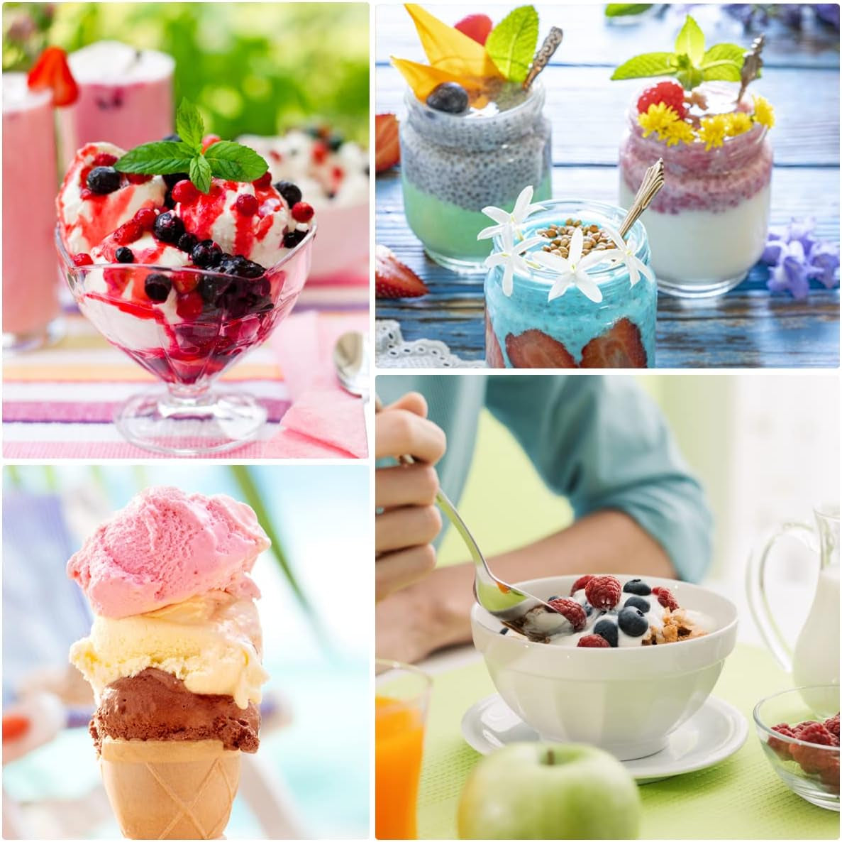 Ice Cream Roller Maker Pan, White, Includes 2 Spatulas, Manual Operation for Rolled Ice Cream, Sorbet, Frozen Yogurt, Gelato