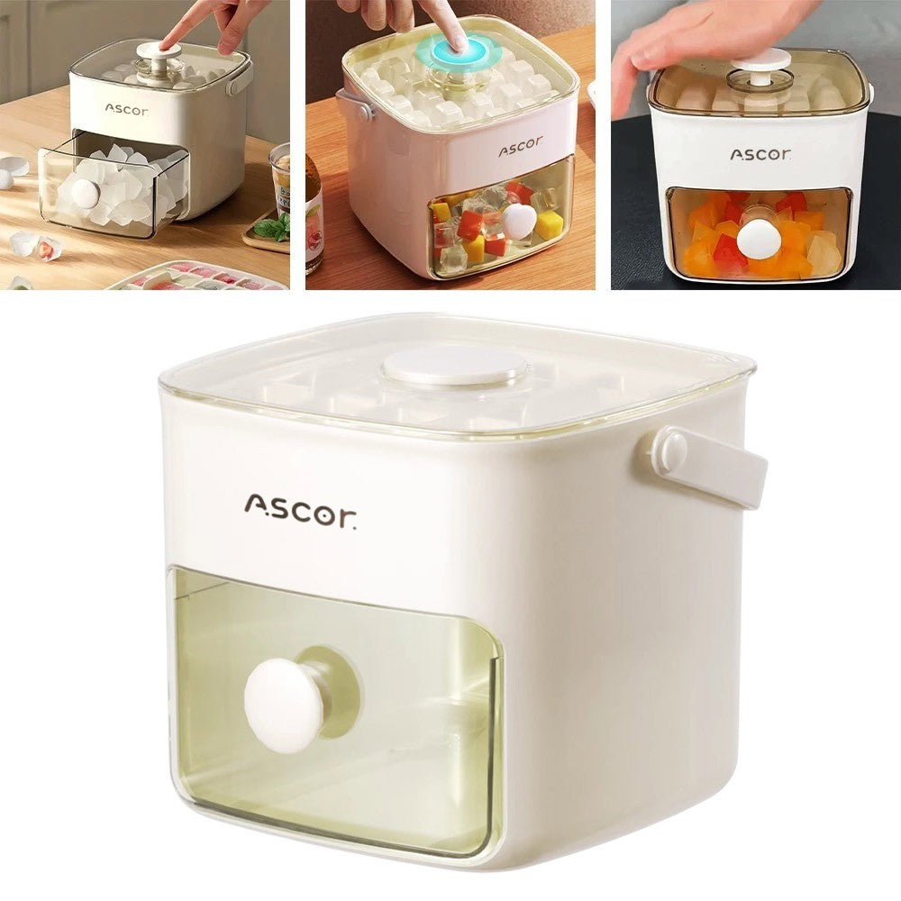 Portable Ice Maker Machine with One-Touch Press Double Layer 48 Ice Cube Maker