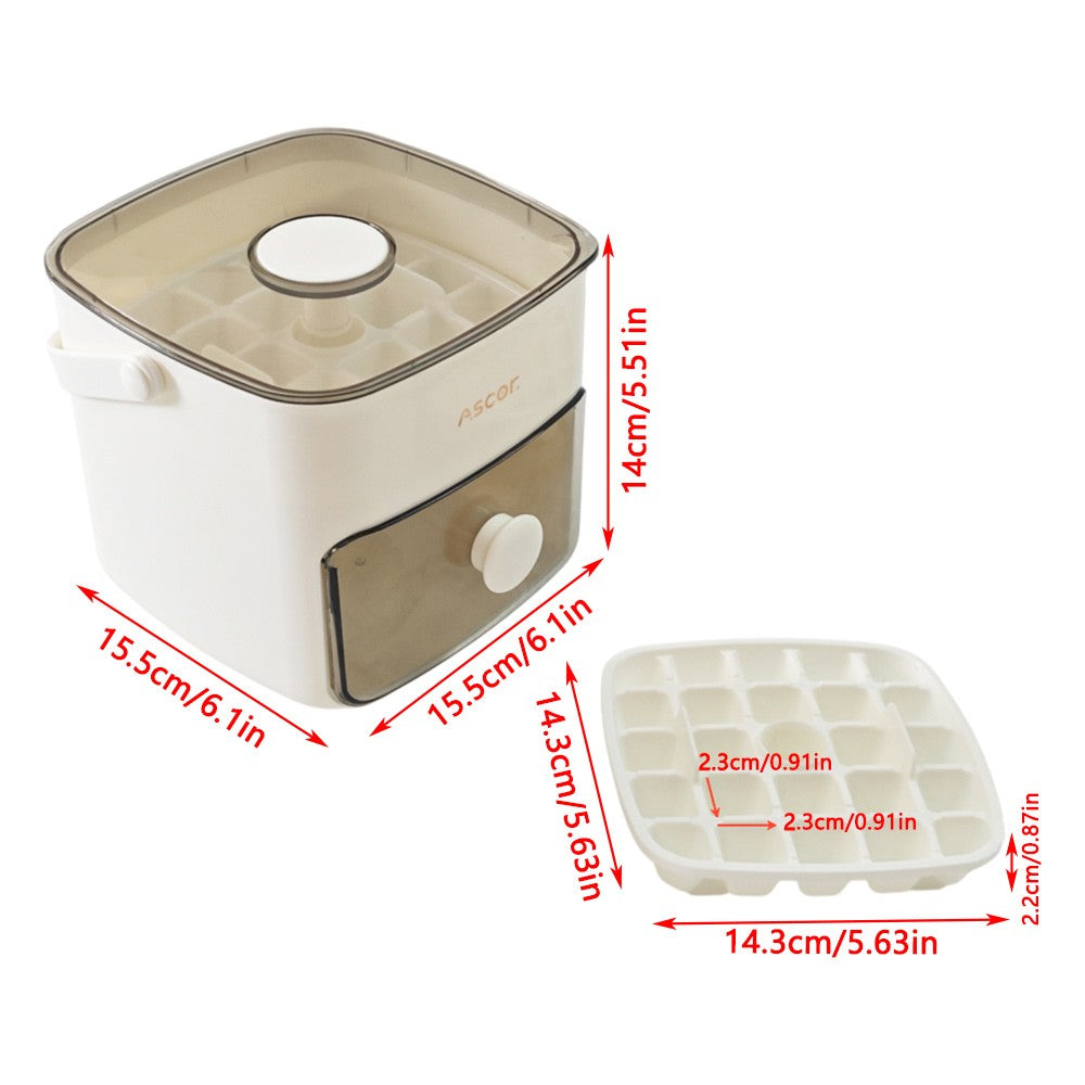 Portable Ice Maker Machine with One-Touch Press Double Layer 48 Ice Cube Maker