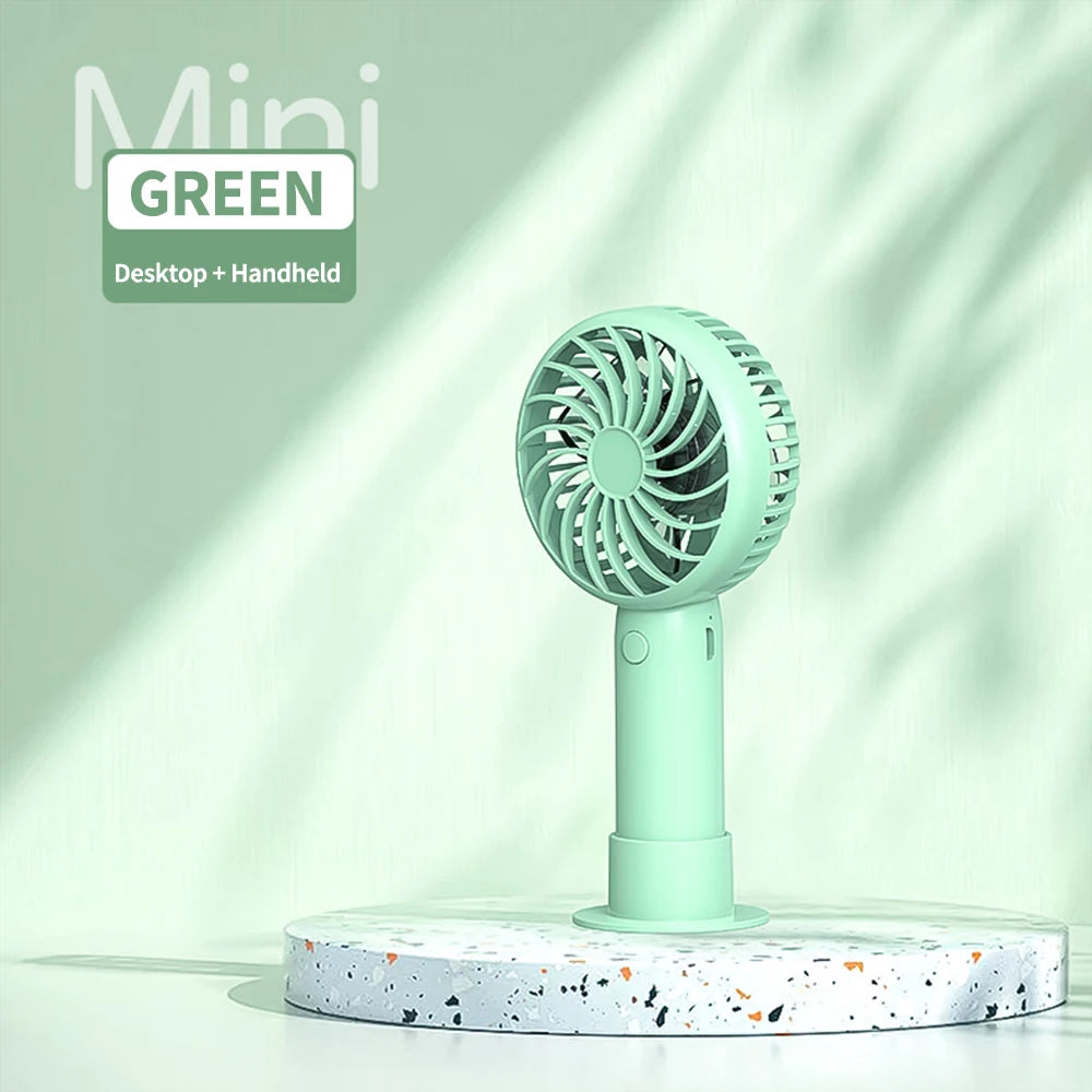 1200Mah Mini Portable Fanshandheld USB Rechargeable Quiet Handheld Fanair Cooler Outdoor Travel Hand Fans Ventilation Fan