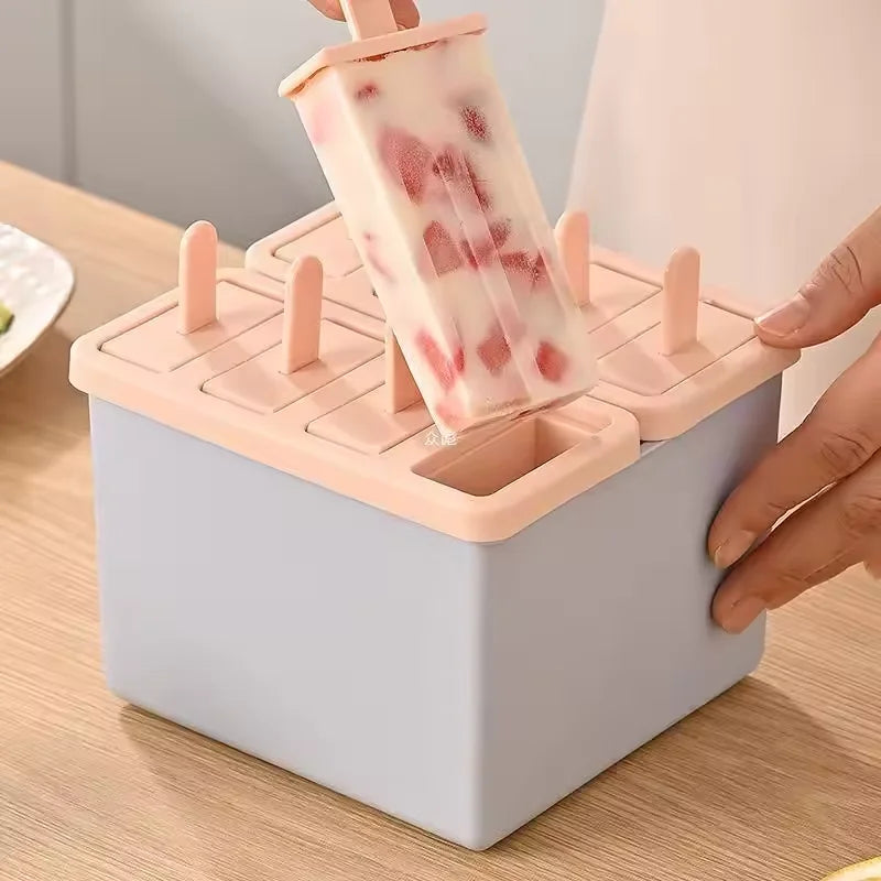 Popsicle/Sorbet Mold Popsicle Making Frozen Ice Box Lid Homemade Ice Cream Artifact Kitchen Things Gadgets Kitchen Items